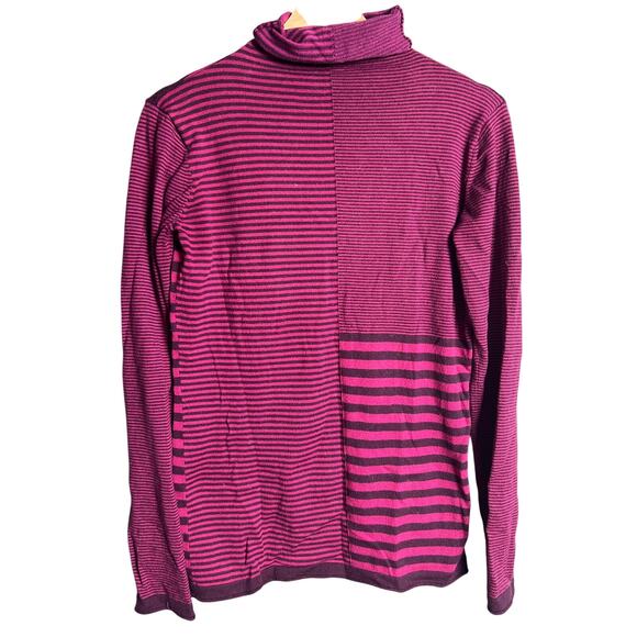Title nine Tops - Title Nine Vibrant Pink and Purple Striped Knit Top Women's Size M